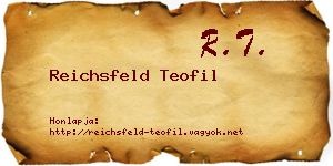 Reichsfeld Teofil névjegykártya